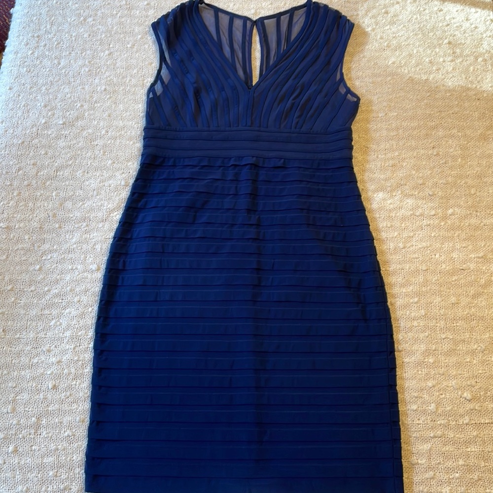 Adrianna Pappel,  size 14 ,Navy Blue sleeveless cocktail dress.